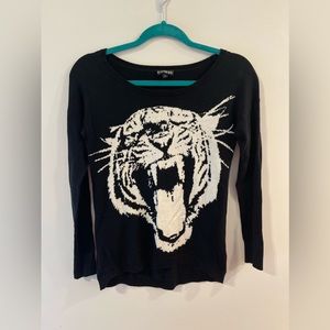 Express Black and White Tiger Sweater
